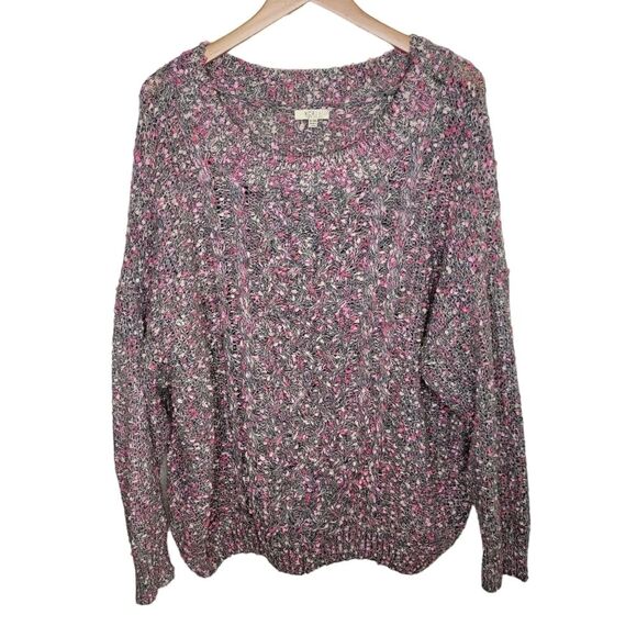 Kori Sweaters - Kori Plus Size cable knit popcorn sweater size 1xl/2xl